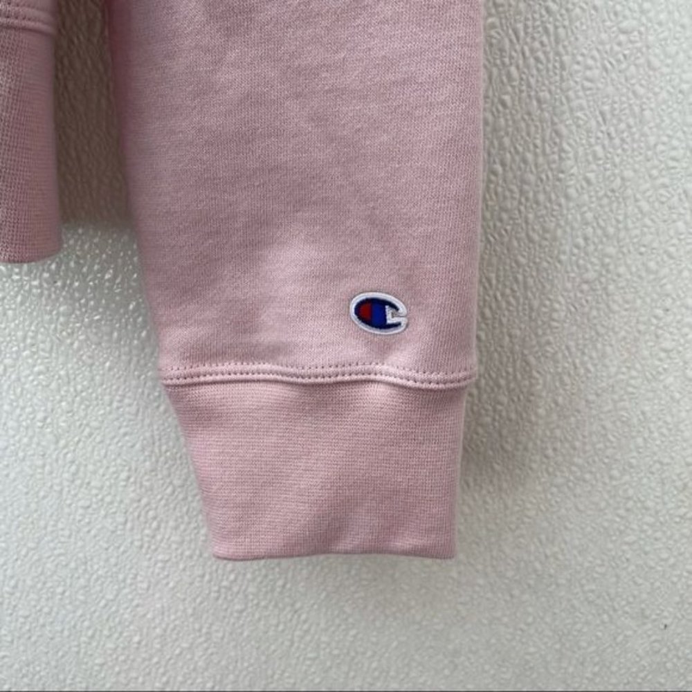 *50% OFF! New Champion hoodie embroidered logo pink sweatshirt sweater pullover - Picture 3 of 7